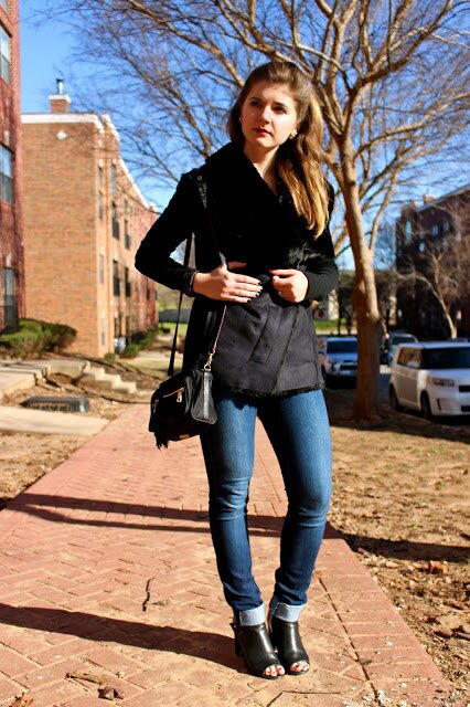 black fur vest