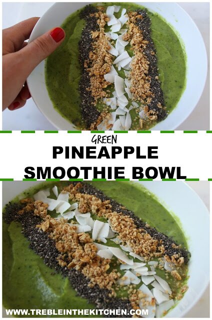 green pineapple smoothie bowl