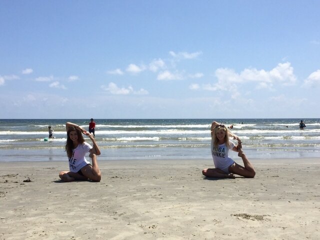 yoga on the beach